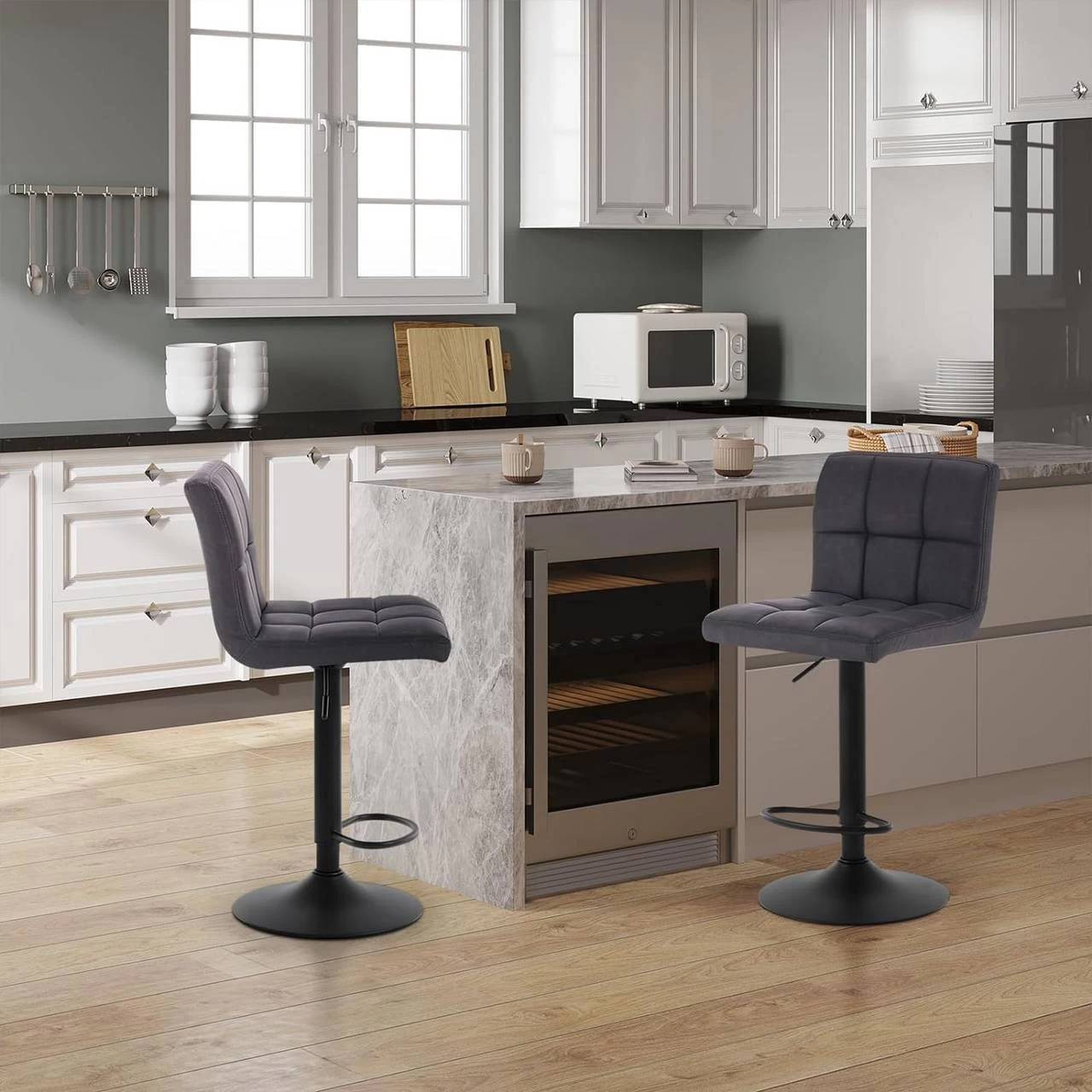 WOLTU Barhocker Tresenhocker Mit Rückenlehne Kunstleder In Antiklederoptik 2 WOLTU Barhocker Tresenhocker Mit Rückenlehne Kunstleder In Antiklederoptik – Bild 2