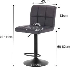 WOLTU Barhocker Tresenhocker Mit Rückenlehne Kunstleder In Antiklederoptik 10 WOLTU Barhocker Tresenhocker Mit Rückenlehne Kunstleder In Antiklederoptik -Möbel Store Barhocker Tresenhocker Rueckenlehne Kunstleder in Antiklederoptik BH112an Anthrazit4 1280x1280