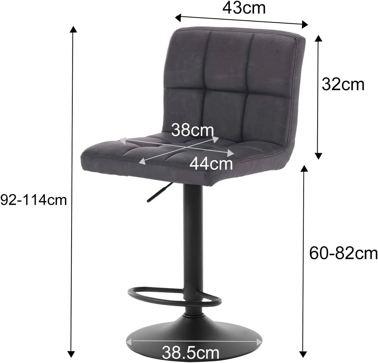 WOLTU Barhocker Tresenhocker Mit Rückenlehne Kunstleder In Antiklederoptik 3 WOLTU Barhocker Tresenhocker Mit Rückenlehne Kunstleder In Antiklederoptik – Bild 3