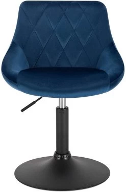 WOLTU Barhocker Tresenhocker Barsessel Mit Rückenlehne Aus Samt Und Metall -Möbel Store Barhocker Tresenhocker Samt Metall Drehbar blau4 1280x1280