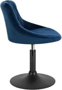 WOLTU Barhocker Tresenhocker Barsessel Mit Rückenlehne Aus Samt Und Metall -Möbel Store Barhocker Tresenhocker Samt Metall Drehbar blau5 1280x1280