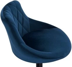 WOLTU Barhocker Tresenhocker Barsessel Mit Rückenlehne Aus Samt Und Metall -Möbel Store Barhocker Tresenhocker Samt Metall Drehbar blau8 1280x1280