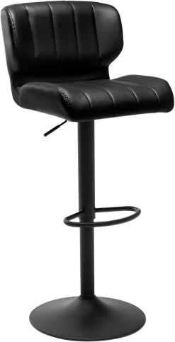 WOLTU Barhocker, Tresenhocker Höhenverstellbar, Drehbar, Gepolstert, Kunstleder, Metall