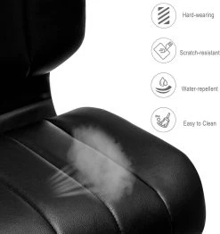 WOLTU Barhocker, Tresenhocker Höhenverstellbar, Drehbar, Gepolstert, Kunstleder, Metall -Möbel Store Barhocker hoehenverstellbar drehbar gepolstert Kunstleder Metall W0ATT0211 1 schwarz5 1280x1280