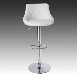 2er Set Barhocker, Stufenlose Höhenverstellung, Verchromter Stahl Kunstleder Weiß 13 2er Set Barhocker, Stufenlose Höhenverstellung, Verchromter Stahl Kunstleder Weiß -Möbel Store Barhocker mit Lehne stufenlose H henverstellung verchromter Stahl Kunstleder 9181 Weiss1 1280x1280