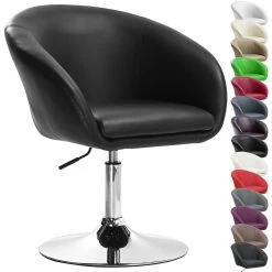 Barhocker 1er Set, Stufenlose Höhenverstellung, Verchromter Stahl, Kunstleder -Möbel Store Barsessel 1er Barsessel stufenlose Hoehenverstellung Kunstleder BH24 serie BH24br 1 12 1280x1280