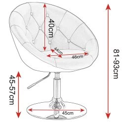 Barsessel Loungesessel Mit Armlehne, Stufenlose Höhenverstellung, Kunstleder Weiß -Möbel Store Barsessel Loungesessel stufenlose H henverstellung Kunstleder schwarz3 1280x1280