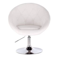 Barsessel Loungesessel Mit Armlehne, Stufenlose Höhenverstellung, Kunstleder Weiß -Möbel Store Barsessel Loungesessel stufenlose H henverstellung Kunstleder weiss3 1280x1280