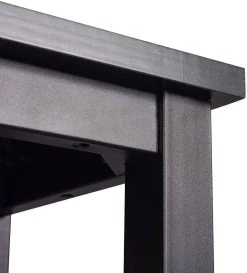 1 X Bartisch + 2 X Barhocker Set, Metallgestell, MDF -Möbel Store Bartisch Barhocker Set Metallgestell MDF BT17sz BH130sz 2 schwarz7 1280x1280