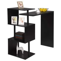 Bartisch Stehtisch Bartheke Tresentisch Drehbar, Mit 3 Ablagefläche, Metall, MDF -Möbel Store Bartisch mit 3 Ablageflaech aus Metall MDF drehbar BT27sz 3 1280x1280