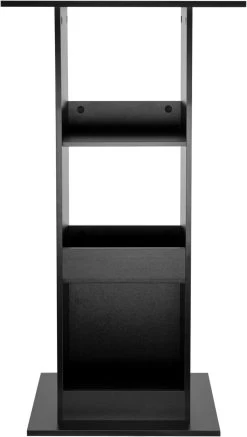 Bartisch, Mit 3 Regalfächern, Aus Holzwerkstoff, Tischhöhe 112 Cm -Möbel Store Bartisch mit 3 Regalf chern aus Holzwerkstoff Tischh he 12 cm BT36sz Schwarz7 1280x1280