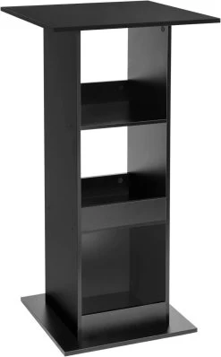 Bartisch, Mit 3 Regalfächern, Aus Holzwerkstoff, Tischhöhe 112 Cm -Möbel Store Bartisch mit 3 Regalf chern aus Holzwerkstoff Tischh he 12 cm BT36sz Schwarz9 1280x1280