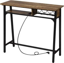 WOLTU Bartisch Mit Ladefunktion 2 Steckdosen 2 USB-Anschlüssen, Vintage Holzoptik -Möbel Store Bartisch mit Ladefunktion 2 Steckdosen 2 USB Anschluessen W0ATT0395 Vintage Holzoptik8 1280x1280