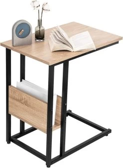 Beistelltisch Kaffeetisch Laptoptisch, Aus Spanplatte&Metall,55x36x59,5cm(BxTxH) -Möbel Store Beistelltisch Kaffeetisch Laptoptisch aus Spanplatte Metall 55x36x59 5cm BxTxH TS79hei Helleiche3 1280x1280