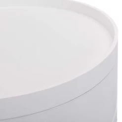 Beistelltisch Nachtkommode, Mit Stauraum, Holzbeine, MDF, 38x38x49cm(BxTxH) -Möbel Store Beistelltisch Nachttisch Holz MDF Weiss TS50ws 1 5 1280x1280