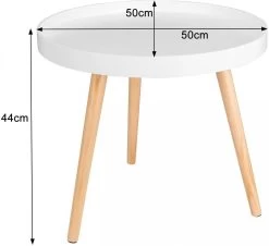 Beistelltisch Rund Klein Couchtisch Nachttisch Massiv Holz Weiß 50x44cm (øxH) -Möbel Store Beistelltisch rund klein Couchtisch Nachttisch TS143ws weiss3 1280x1280