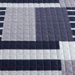 Tagesdecke Bettüberwurf, Patchwork Wendedesign, Aus Mikrofaser, Blau + Weiß 11 Tagesdecke Bettüberwurf, Patchwork Wendedesign, Aus Mikrofaser, Blau + Weiß -Möbel Store Bett berwurf Patchwork Wendedesign3 1280x1280