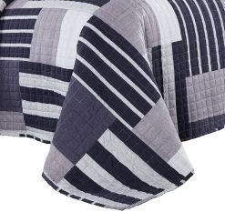 Tagesdecke Bettüberwurf, Patchwork Wendedesign, Aus Mikrofaser, Blau + Weiß 10 Tagesdecke Bettüberwurf, Patchwork Wendedesign, Aus Mikrofaser, Blau + Weiß -Möbel Store Bett berwurf Patchwork Wendedesign4 1280x1280