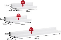 Bilderleiste 3er Set, Fotoleiste Bilderregal Wandregal Bild Magazin Fotohalter, Modern In Weiss -Möbel Store Bilderleiste 3er Set Fotoleiste Bilderregal Wandregal Bild Magazin Fotohalter modern in Weiss RG9491ws weiss3 1280x1280