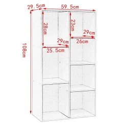 Bücherregal Standregal, Freistehendes Aufbewahrungsregal 7 Fächer Verschiedener Größe 9 Bücherregal Standregal, Freistehendes Aufbewahrungsregal 7 Fächer Verschiedener Größe -Möbel Store Bucherregal aus MDF mit 7 Facher Weiss4 1280x1280