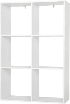 WOLTU Bücherregal Mit 3 Ebenen 6 Fächern, Kippschutz, Aktenschrank, Aus Holzwerkstoff, Weiß -Möbel Store Buecherregal 3 Ebenen Kippschutz 6 Faechern Aktenschrank Holzwerkstoff W0ITT0097 weiss7 1280x1280