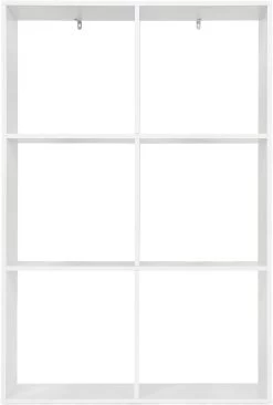 WOLTU Bücherregal Mit 3 Ebenen 6 Fächern, Kippschutz, Aktenschrank, Aus Holzwerkstoff, Weiß -Möbel Store Buecherregal 3 Ebenen Kippschutz 6 Faechern Aktenschrank Holzwerkstoff W0ITT0097 weiss9 1280x1280