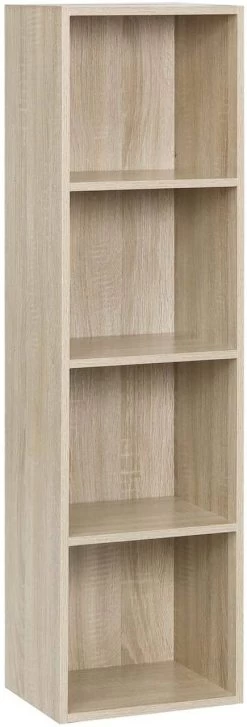 Bücherregal Bücherschrank Aufbewahrungregal Aktenschrank 4 Fächer 24x106x30 Cm