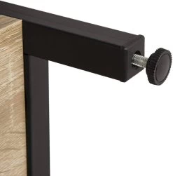 Standregal Bücherregal Mit Schrank MDF Metall 80x35x97cm Helleiche -Möbel Store Buecherregal Buecherschrank Kuechenregal Eisenrahmen Holz eiche hell8 1280x1280