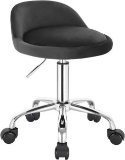 Bürohocker Mit Rollen Drehhocker Höhenverstellbar Sitzhöhe 43-54,5 Cm