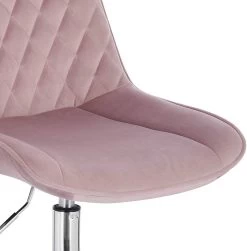Bürohocker Ohne Armlehne Höhenverstellbar Drehbar Aus Samt, Rosa -Möbel Store Buerohocker ohne Armlehne aus Samt Modell Rosie BS119rs rosa7 1280x1280