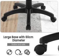 Bürostuhl Schreibtischstuhl Mit Armlehne Wippfunktion, Netzbezug, Gestell Aus Nylon -Möbel Store Buerostuhl Schreibtischstuhl Drehstuhl Armlehne Wippfunktion BS88sz schwarz8 1280x1280