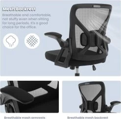 WOLTU Bürostuhl Ergonomisch, Mit Atmungsaktiver Rückenlehne, Wippfunktion, 150 Kg Belastbar 12 WOLTU Bürostuhl Ergonomisch, Mit Atmungsaktiver Rückenlehne, Wippfunktion, 150 Kg Belastbar -Möbel Store Buerostuhl ergonomisch atmungsaktiver Rueckenlehne Wippfunktion W0ATT0368 Schwarz4 1280x1280