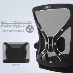 WOLTU Bürostuhl Ergonomisch, Mit Atmungsaktiver Rückenlehne, Wippfunktion, 150 Kg Belastbar 13 WOLTU Bürostuhl Ergonomisch, Mit Atmungsaktiver Rückenlehne, Wippfunktion, 150 Kg Belastbar -Möbel Store Buerostuhl ergonomisch atmungsaktiver Rueckenlehne Wippfunktion W0ATT0368 Schwarz5 1280x1280