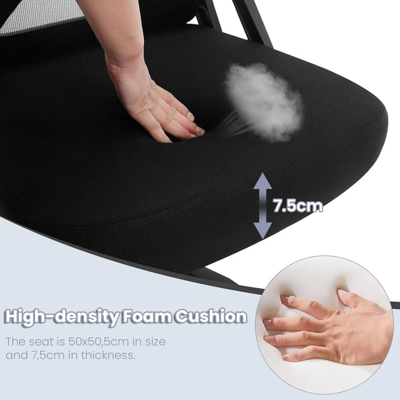 WOLTU Bürostuhl Ergonomisch, Mit Atmungsaktiver Rückenlehne, Wippfunktion, 150 Kg Belastbar 6 WOLTU Bürostuhl Ergonomisch, Mit Atmungsaktiver Rückenlehne, Wippfunktion, 150 Kg Belastbar – Bild 6