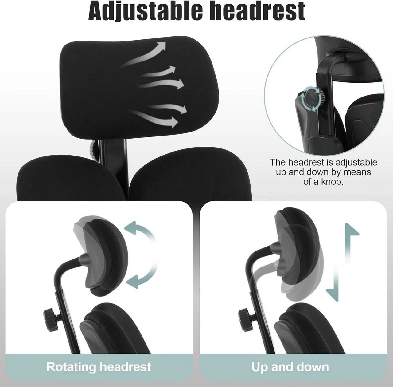 WOLTU Bürostuhl Ergonomisch, Mit Geteilter Rückenlehne, Liegefunktion, Aus Mesh 6 WOLTU Bürostuhl Ergonomisch, Mit Geteilter Rückenlehne, Liegefunktion, Aus Mesh – Bild 6