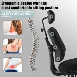 WOLTU Bürostuhl Ergonomisch, Mit Geteilter Rückenlehne, Liegefunktion, Aus Mesh 16 WOLTU Bürostuhl Ergonomisch, Mit Geteilter Rückenlehne, Liegefunktion, Aus Mesh -Möbel Store Buerostuhl ergonomisch mit geteilter Rueckenlehne Liegefunktion Mesh W0ATT0330 Schwarz8 1280x1280