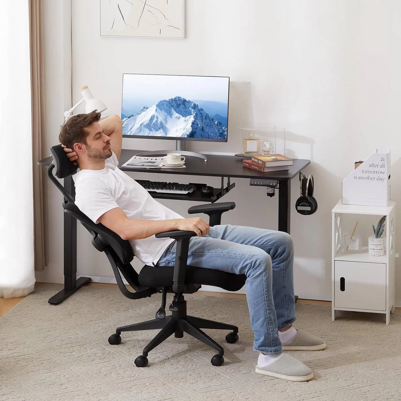 WOLTU Bürostuhl Ergonomisch, Mit Geteilter Rückenlehne, Liegefunktion, Aus Mesh 9 WOLTU Bürostuhl Ergonomisch, Mit Geteilter Rückenlehne, Liegefunktion, Aus Mesh – Bild 9