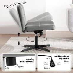 WOLTU Bürostuhl, Höhenverstellbar Schreibtischstuhl Mit Breitem Sitz, Samtbezug -Möbel Store Buerostuhl hoehenverstellbar Schreibtischstuhl mit breitem Sitz Samtbezug W0ATT0520 Dunkelgrau5 1280x1280