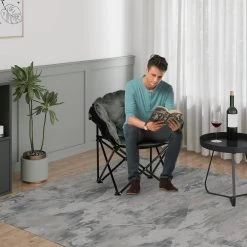 WOLTU Campingstuhl, Gepolstert, Samt Oxford-Gewebe, 150 Kg, Schwarz+Dunkelgrau 15 WOLTU Campingstuhl, Gepolstert, Samt Oxford-Gewebe, 150 Kg, Schwarz+Dunkelgrau -Möbel Store Campingstuhl gepolstert Samt Oxford Gewebe 150 kg W0ETT0192 Schwarz Dunkelgrau9 1280x1280