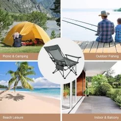 WOLTU Campingstuhl Klappbar, Angelstuhl Ultraleicht Mit Getränkehalter Seitentasche -Möbel Store Campingstuhl klappbar Angelstuhl Ultraleicht mit Getraenkehalter Seitentasche W0ETT0167 Grau10 1280x1280