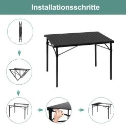 Campingtisch Buffettisch Zusammenklappbar Und Tragbar Schwarz -Möbel Store Campingtisch Buffettisch zusammenklappbar und tragbar CPT8134sz MA schwarz7 1280x1280