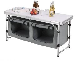 Campingtisch Campingschrank Höhenverstellbar Mit Stauraum -Möbel Store Campingtisch Campingschrank Hoehenverstellbar mit Stauraum CPT8139wgr MA weiss grau4 1280x1280