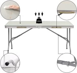 Campingtisch Klapptisch Für 6 Personen Gartentisch Zusammenklappbar -Möbel Store Campingtisch Klapptisch fuer 6 Personen Gartentisch zusammenklappbar CPT8136gr MA grau4 1280x1280