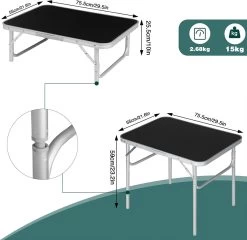 6er Set Alu Campingtisch, Klapptisch, 75,5x55x25,5/59cm, Tischplatte Aus MDF 9 6er Set Alu Campingtisch, Klapptisch, 75,5x55x25,5/59cm, Tischplatte Aus MDF -Möbel Store Campingtisch faltbar Gartentisch H henverstellung f r Balkon 75 5x55x25 5 59cm CPT8131sz Schwarz3MVmji72jUZOwm 1280x1280