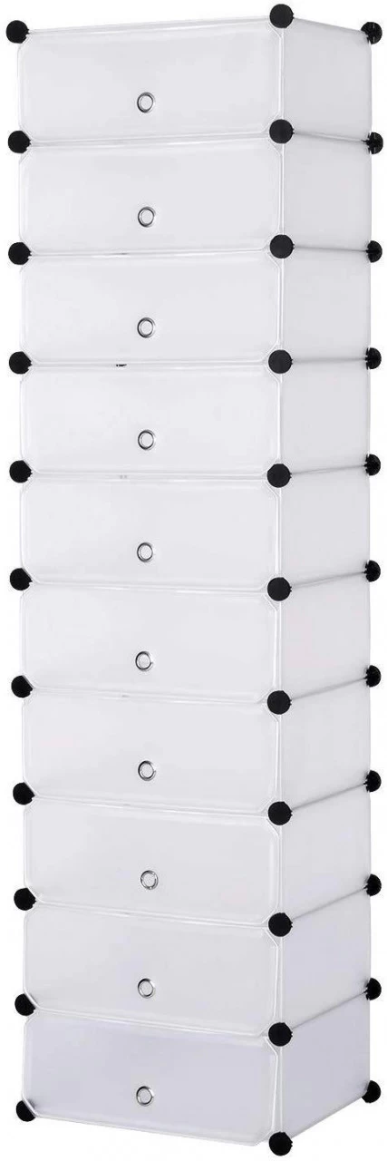 DIY Schuhschrank Mit Tür 10 Fächer Aus Kunststoff 2 DIY Schuhschrank Mit Tür 10 Fächer Aus Kunststoff – Bild 2