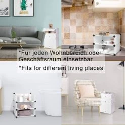 DIY Schuhschrank Mit Tür 10 Fächer Aus Kunststoff 13 DIY Schuhschrank Mit Tür 10 Fächer Aus Kunststoff -Möbel Store DIY Schuhregal mit 10 F chern Modell Arivd weiss4 1280x1280