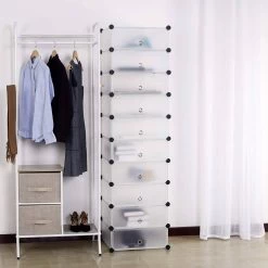 DIY Schuhschrank Mit Tür 10 Fächer Aus Kunststoff 10 DIY Schuhschrank Mit Tür 10 Fächer Aus Kunststoff -Möbel Store DIY Schuhregal mit 10 F chern Modell Arivd weiss5 1280x1280