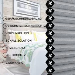 Doppelplissee Wabenplissees Ohne Bohren Mit Klemmträger Grau-weiß 11 Doppelplissee Wabenplissees Ohne Bohren Mit Klemmträger Grau-weiß -Möbel Store Doppelplissee Wabenplissee Plisseerollo Aluminiumfolie grau weiss4 1280x1280