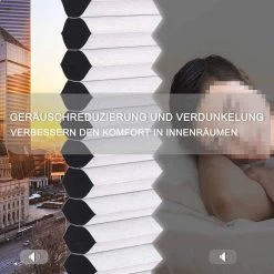 Doppelplissee Wabenplissees Ohne Bohren Mit Klemmträger Weiß -Möbel Store Doppelplissee Wabenplissee Plisseerollo Aluminiumfolie weiss3 1280x1280