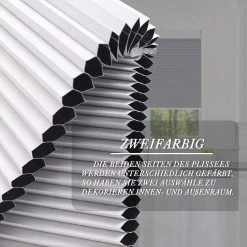 Doppelplissee Wabenplissees Ohne Bohren Mit Klemmträger Weiß -Möbel Store Doppelplissee Wabenplissee Plisseerollo Aluminiumfolie weiss5 1280x1280